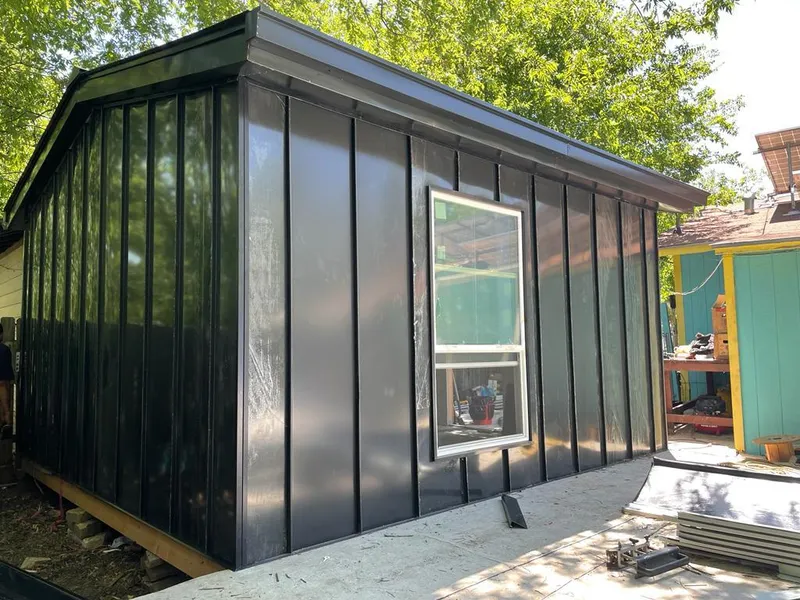 Black standing seam metal wall panels for Metal Roof Installation in Potomac Park